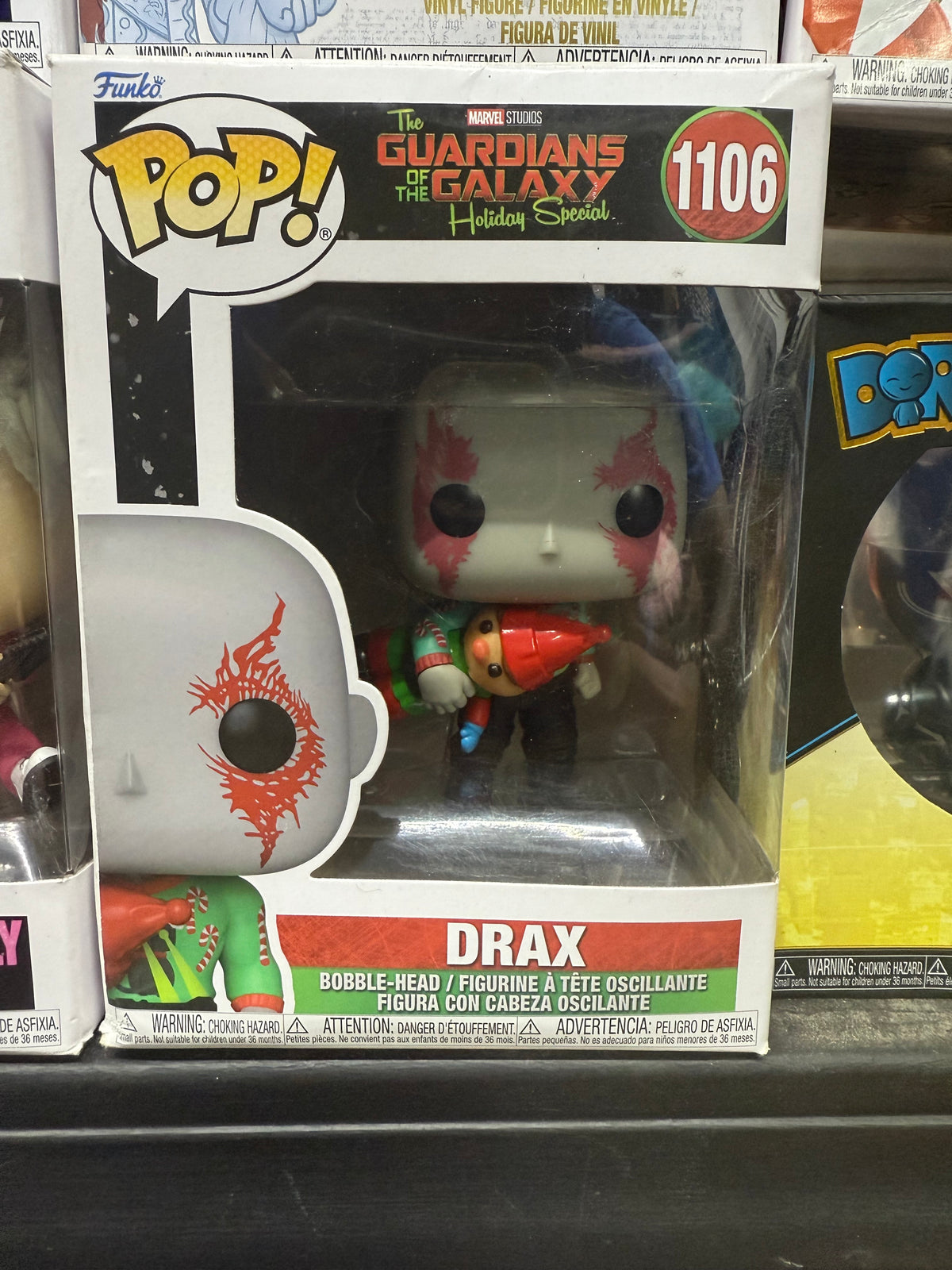 Funko Pop! Marvel Guardians of the Galaxy Holiday Special Drax vinyl figure (#1106).