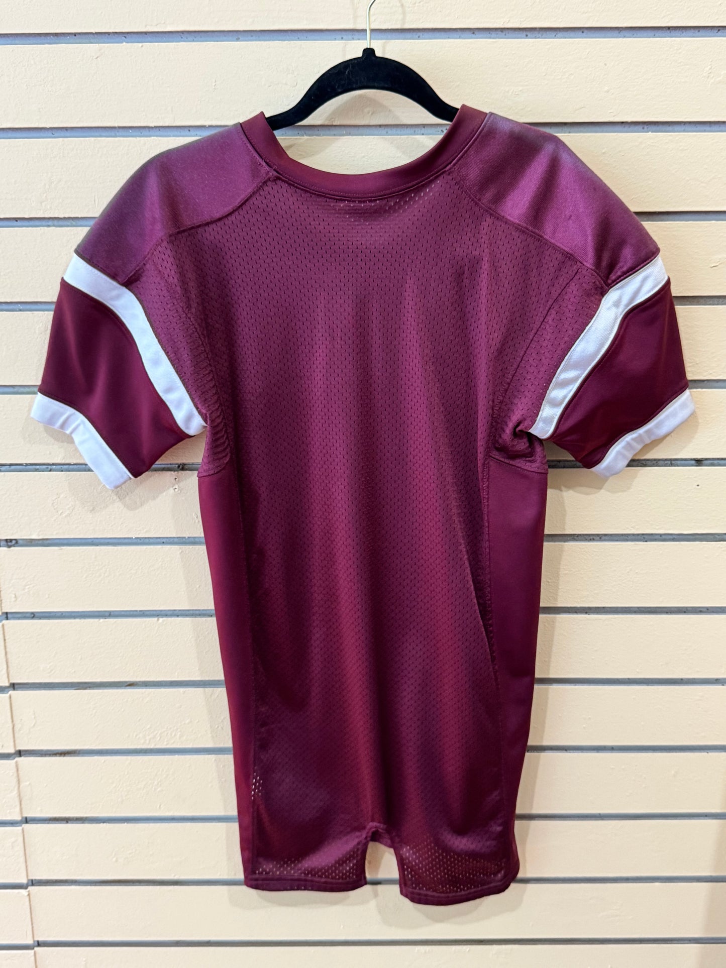 Nike Team Open Field football practice mesh jersey Maroon and white V-neck collar size large