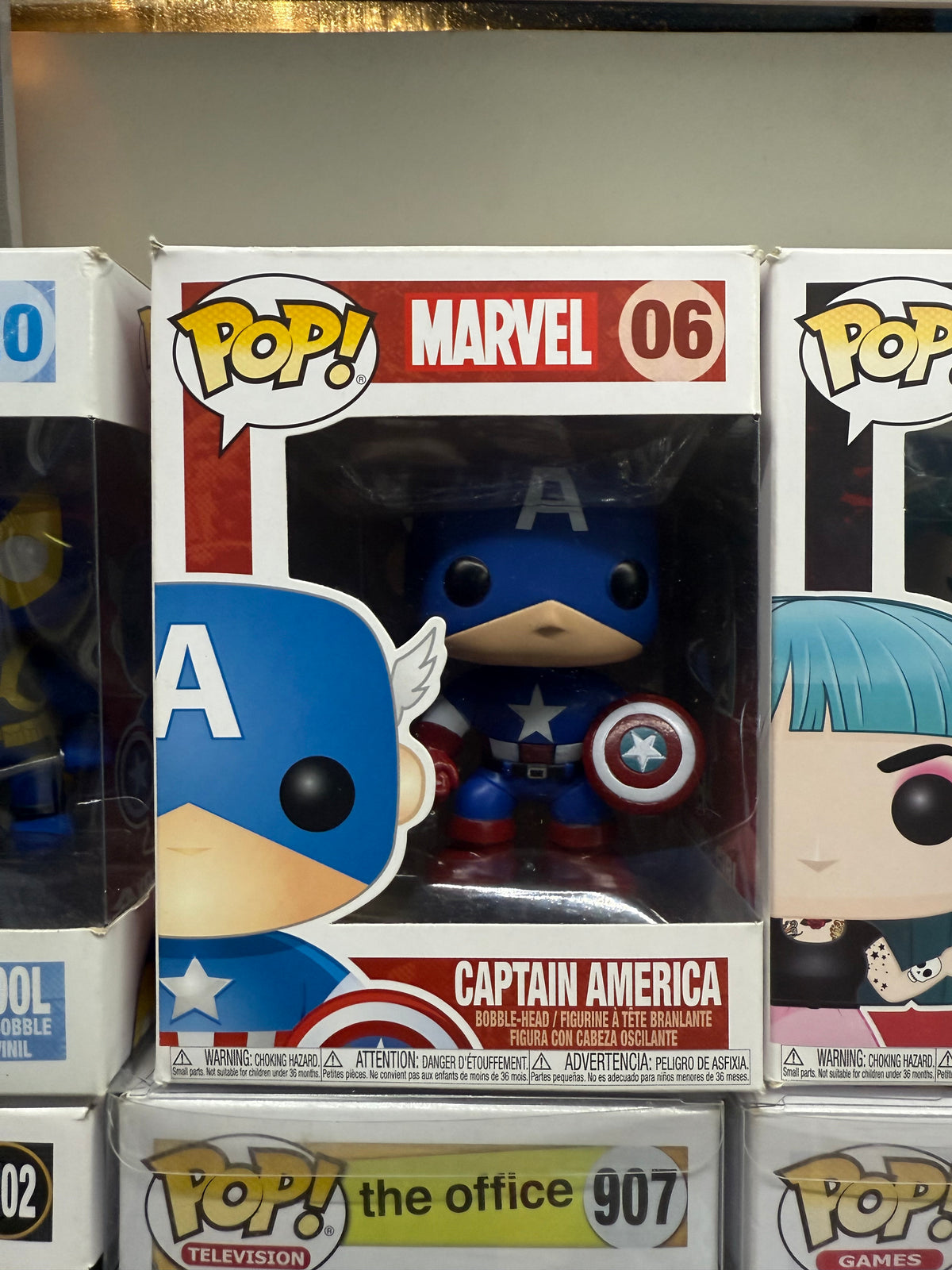 Funko Pop! Marvel Captain America #06 vinyl figure, part of the original Marvel Universe line.