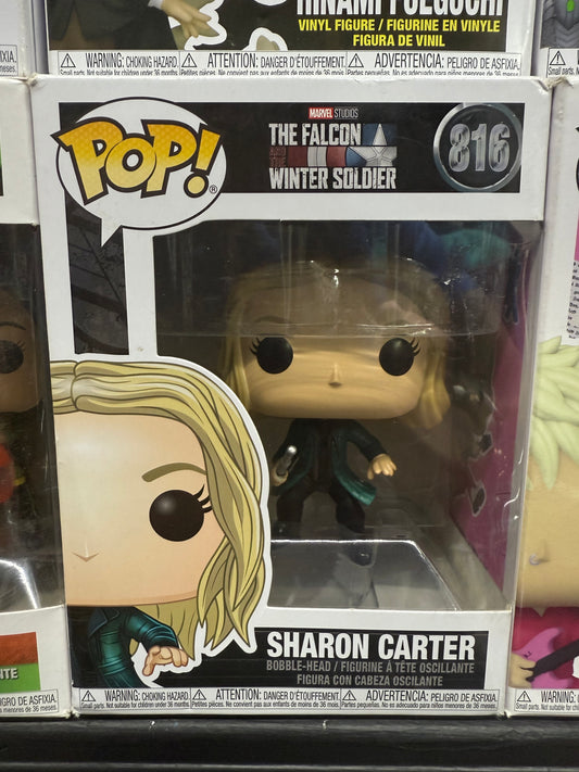 Funko Pop! Marvel figure featuring Sharon Carter from The Falcon and The Winter Soldier TV series