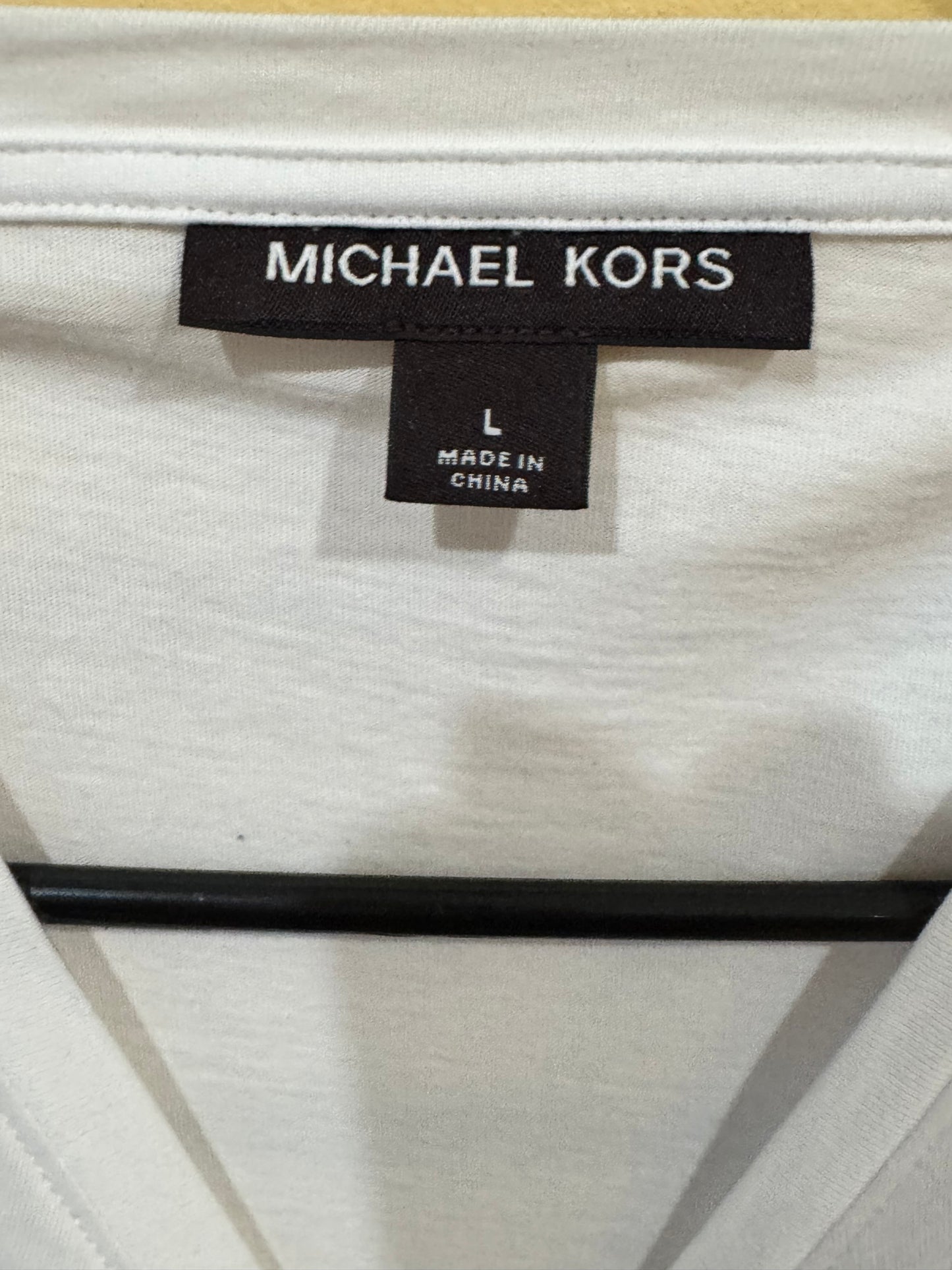 Michael Kors colorblock cotton crewneck T-shirt size large