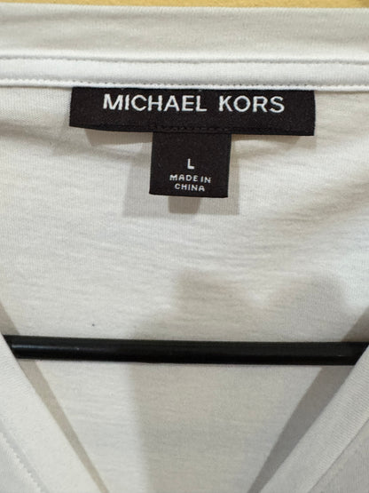 Michael Kors colorblock cotton crewneck T-shirt size large