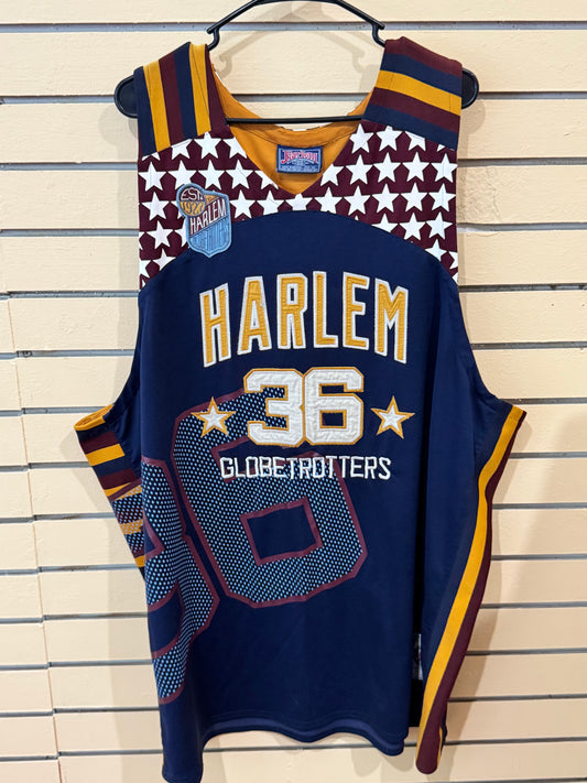 vintage Platinum FUBU Harlem Globetrotters Meadowlark Lemon #36 jersey size 4xl