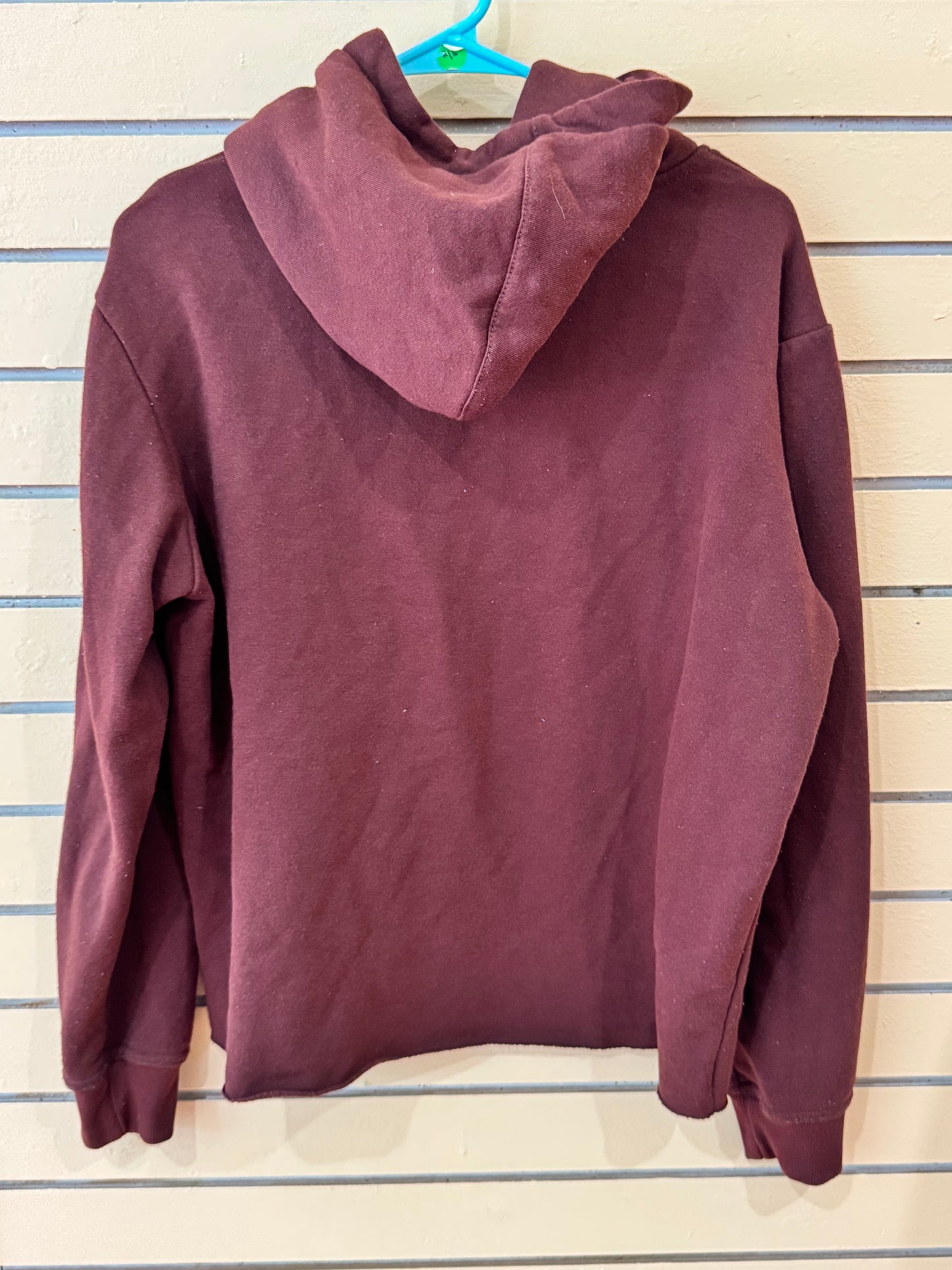 Euphoric777 maroon hoodie size small features a "Mental Health Matters" graphic with a phone number on the front.