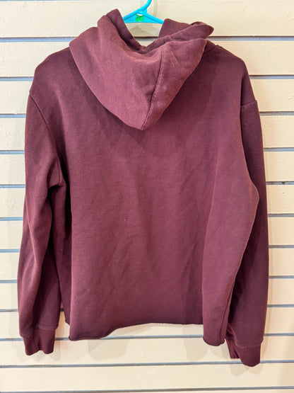 Euphoric777 maroon hoodie size small features a "Mental Health Matters" graphic with a phone number on the front.