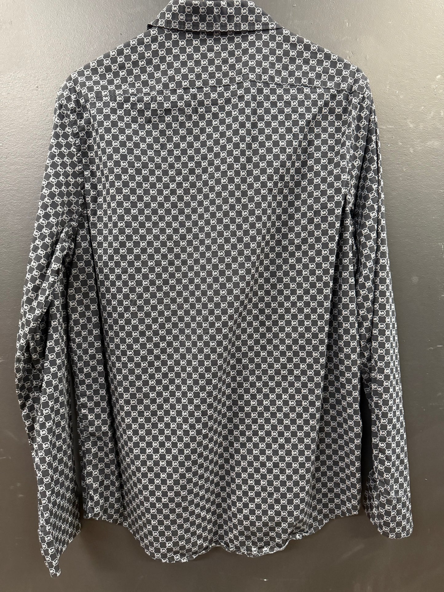 Michael Kors black long-sleeve button-up shirt size medium
