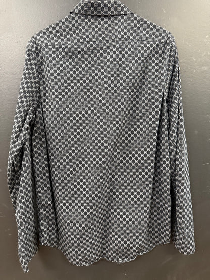 Michael Kors black long-sleeve button-up shirt size medium