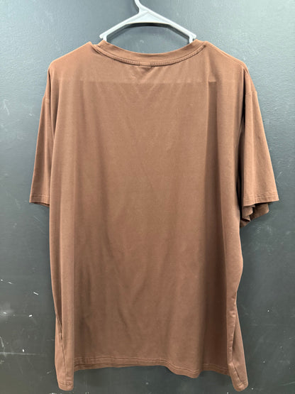 Brown Romwe Men's Cosmic Speed graphic t-shirt size xl