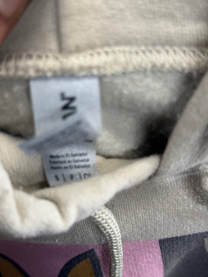 Cream Pullover Hoodie pop-art style Playboy bunny graphic size small