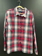 Chaps red, white, and black plaid button-up long-sleeve shirt size 3xl