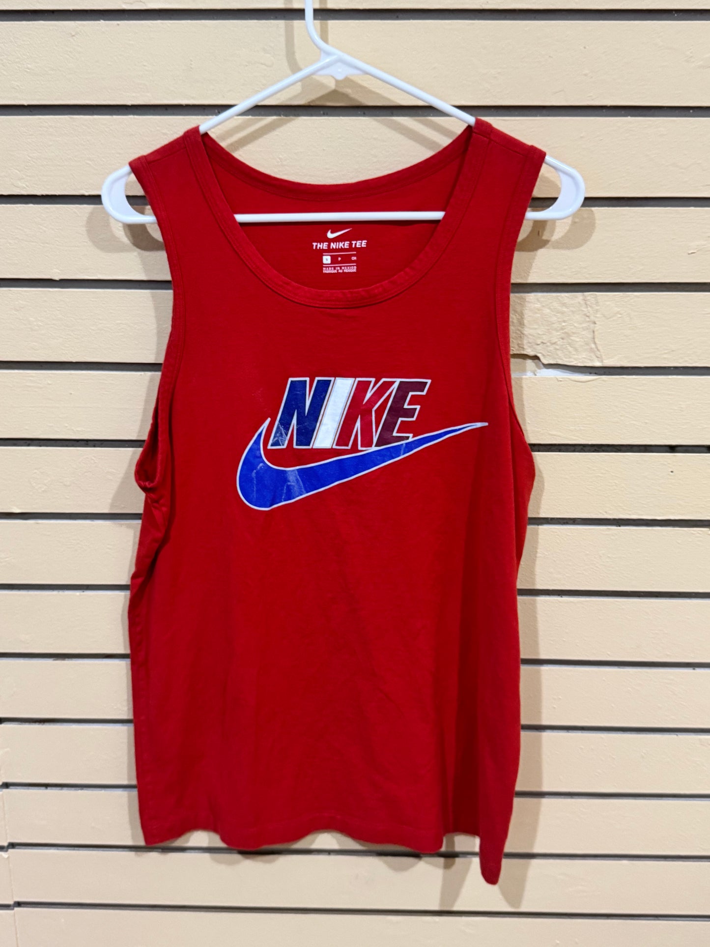 Red Nike sleeveless tank top size small
