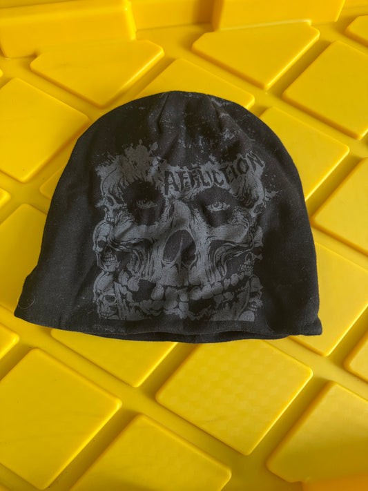Affliction x Misfits Black Reversible Skully Beanie