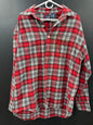 Vintage Gap red and black plaid long-sleeve flannel shirt
