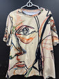 Stylish Cream Short-Sleeve t-shirt size 2xl