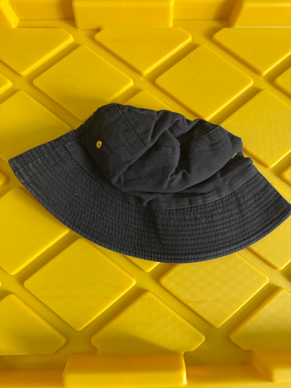 black The Hype House reversible bucket hat featuring a colorful embroidered logo on the front panel