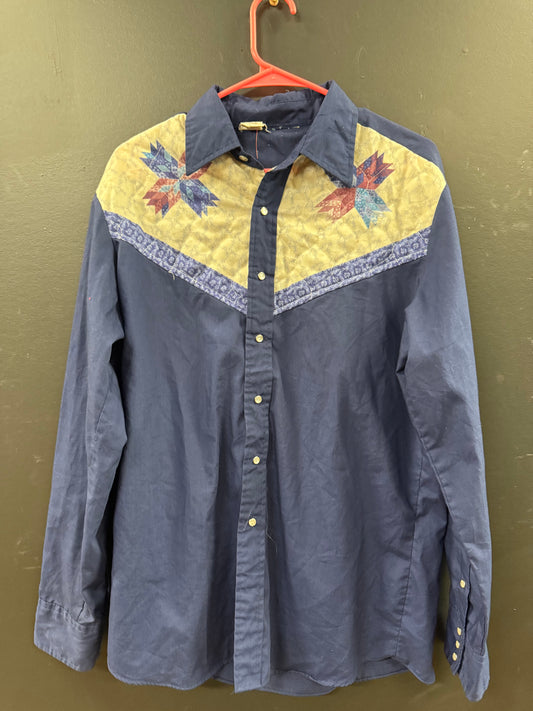 Vintage Rocking K Ranchwear by Kennington long-sleeve western shirt size large
