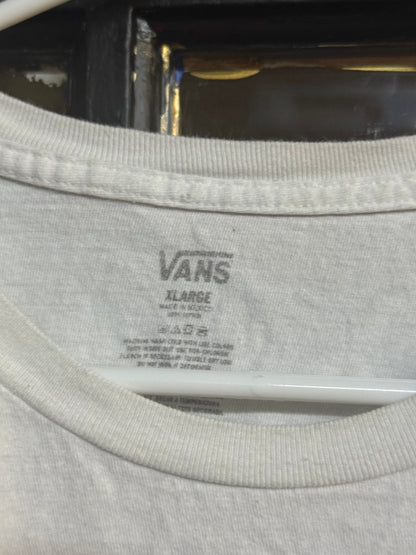 White Vans graphic t-shirt size xl "Off The Wall Original 1966" logo