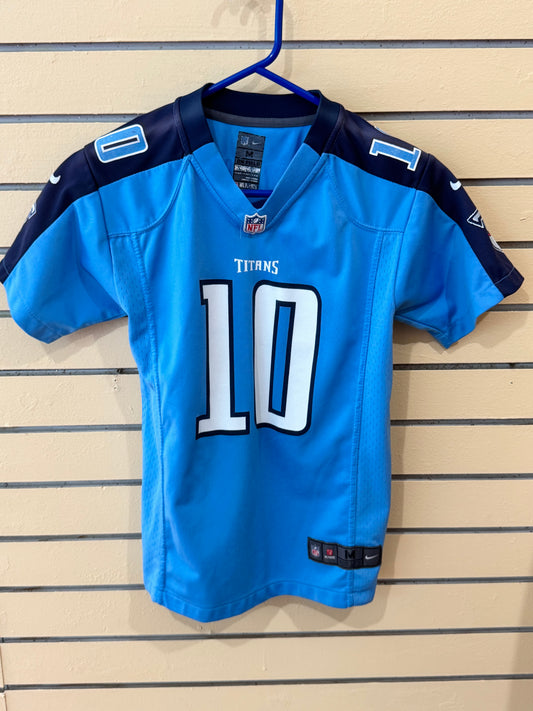 Nike Tennessee Titans Jake Locker #10 player football jersey size youth medium light blue