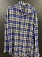 Vintage Blue and Black Plaid Gap flannel shirt size large