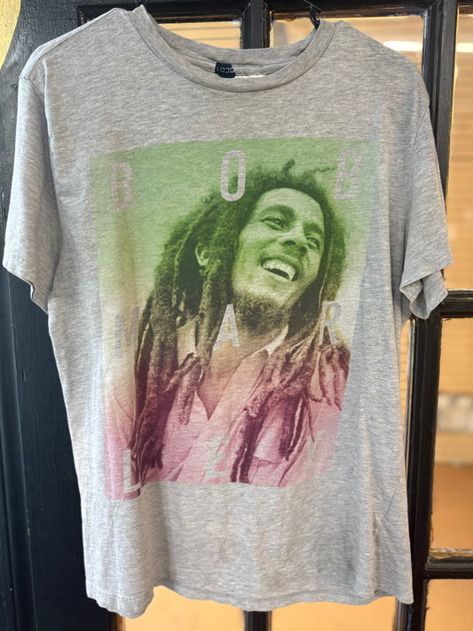 Bob Marley Gray Short-sleeve T-shirt size medium