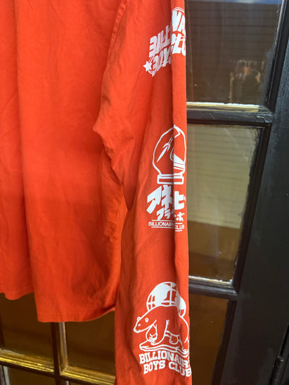 Billionaires Boys Club BBC Tangerine Long-sleeve Shirt size Medium