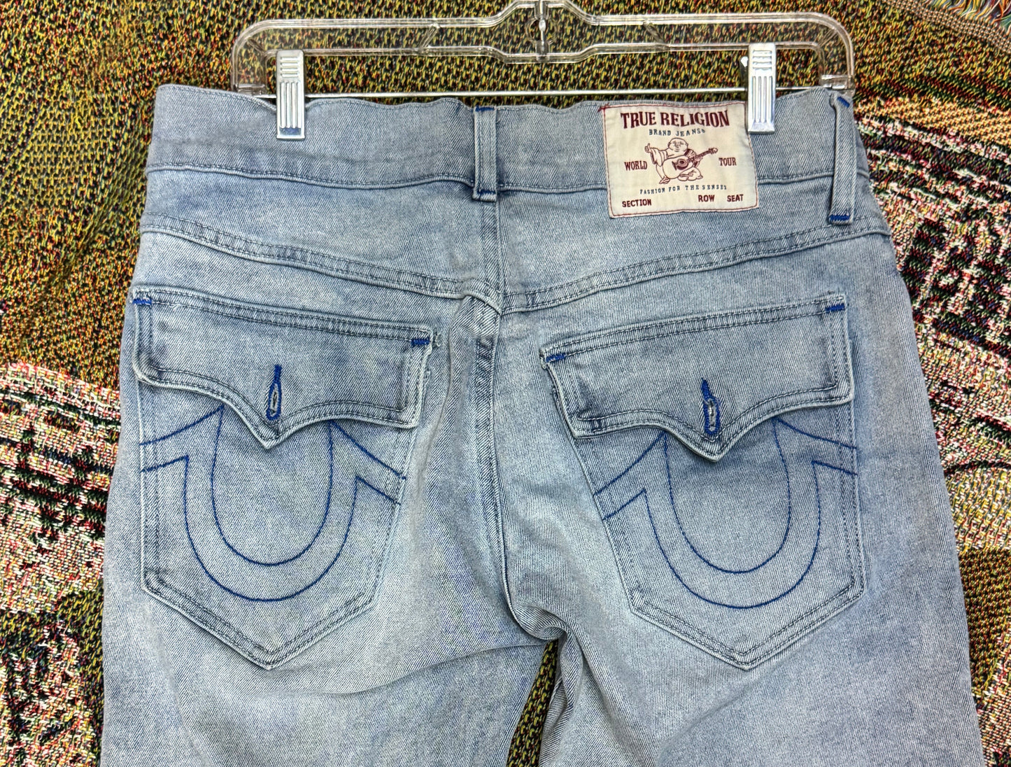 Light-wash True Religion Denim Cutoff Shorts size 29