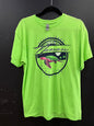 Neon Green Gildan "Nassau Bahamas" crewneck t-shirt size large