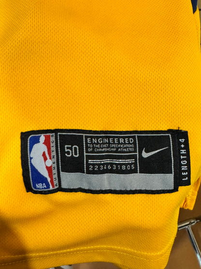 Gold Nike Statement Edition Indiana Pacers #4 Victor Oladipo swingman jersey size 50 XL featuring navy and gold