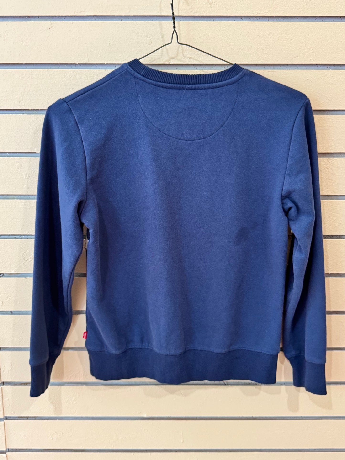 Levi's sweatshirt is a navy crewneck size medium