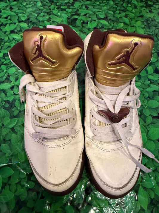 Women's Air Jordan 5 Retro 'Golden Ticket' Sneakers Size 10