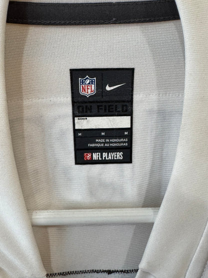 Women's or youth Pittsburgh Steelers Nike Ben Roethlisberger #7 white replica jersey size medium featuring yellow-and-black striped sleeves.