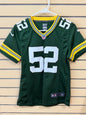 Green Bay Packers Clay Matthews #52 Nike game jersey size large in hunter green with yellow sleeve stripes