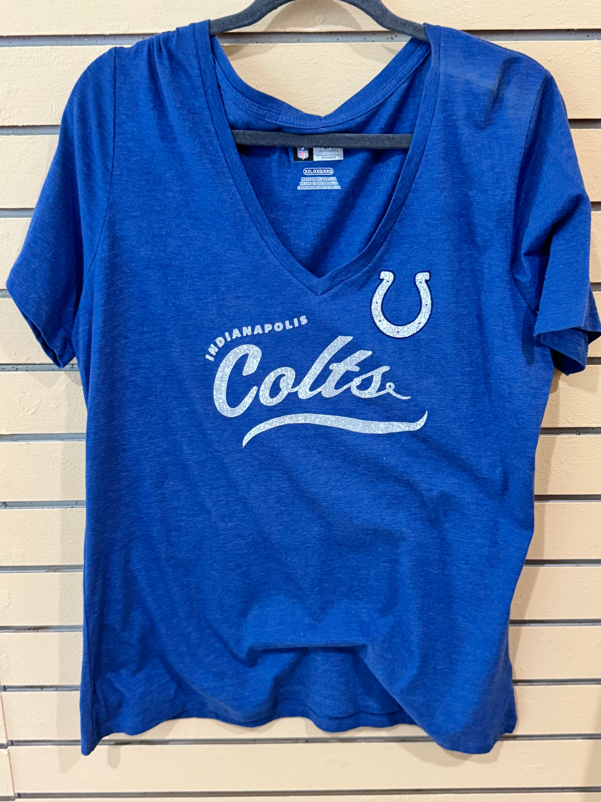 women's G-III 4Her by Carl Banks Indianapolis Colts V-neck t-shirt size xxl