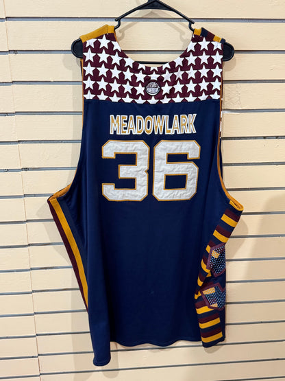 vintage Platinum FUBU Harlem Globetrotters Meadowlark Lemon #36 jersey size 4xl