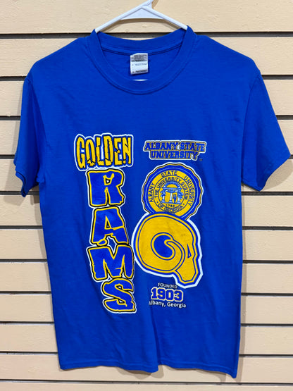 Vintage Royal Blue Albany State University Golden Rams t-shirt size small