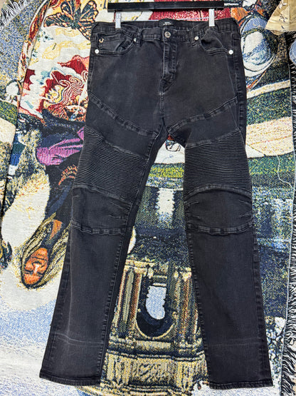 Black Washed True Religion Denim Rocco Relaxed Skinny Jeans size 36