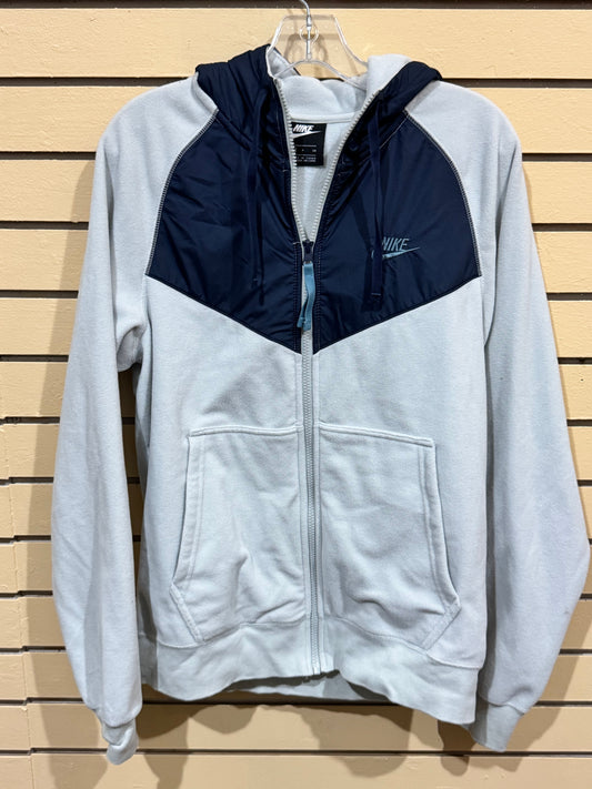 Nike NSW Full Zip Hoodie (model 929114-034) silver and black size small