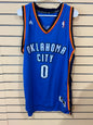 Blue Adidas Russell Westbrook Oklahoma City Thunder youth swingman jersey size large