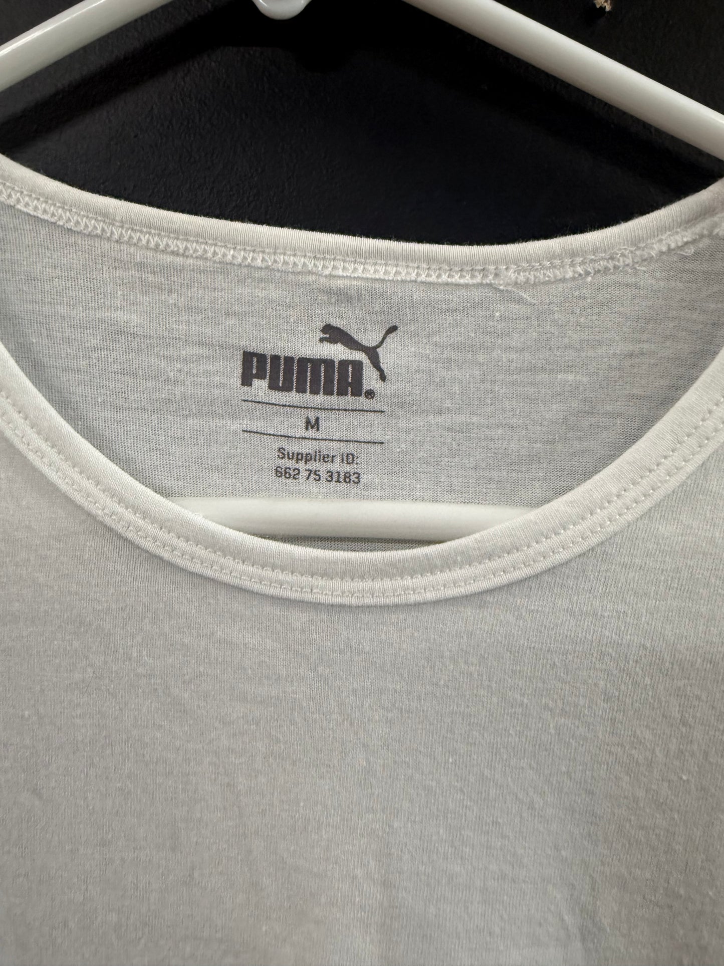Puma white shirt size medium