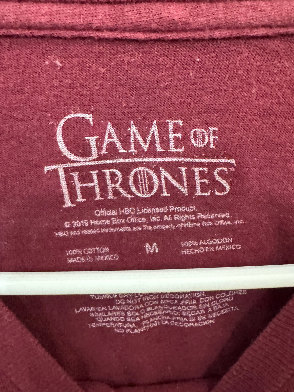 Maroon Game of Thrones Targaryen graphic t-shirt size medium