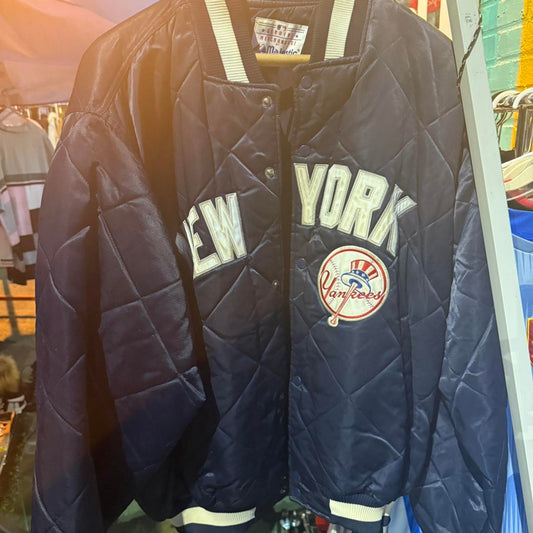 Vintage majestic new york yankees quilted satin bomber size XXL