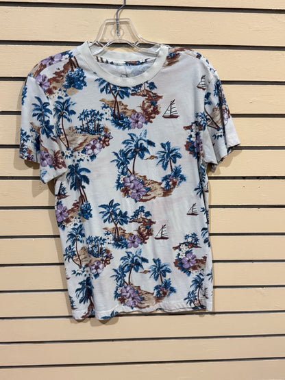Original Use Beachcomber Men's Short Sleeve Hawaiian Floral T-Shirt size xs