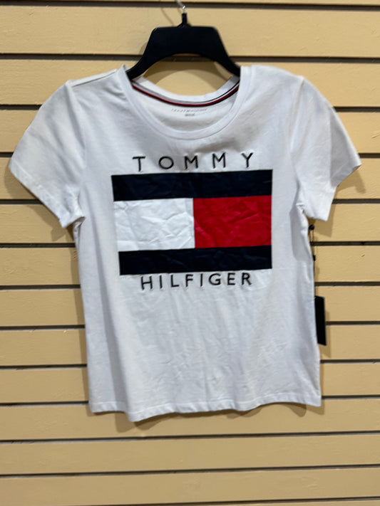 White Tommy Hilfiger short-sleeve crewneck t-shirt size xs