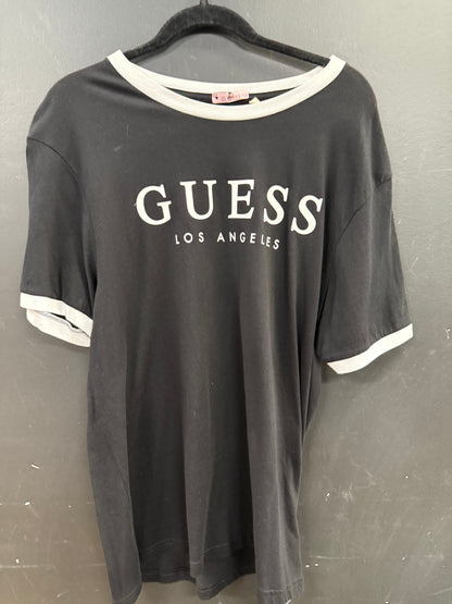 Black Guess Los Angeles ringer t-shirt size xl