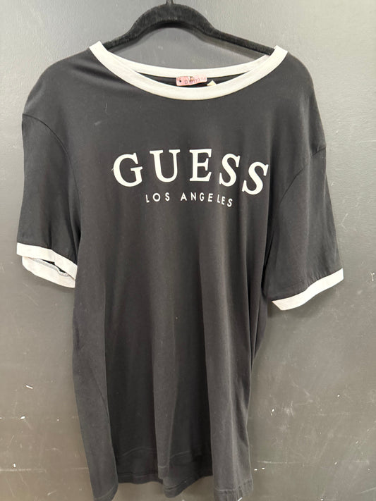 Black Guess Los Angeles ringer t-shirt size xl