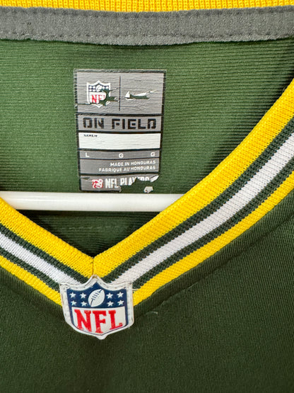 Green Bay Packers Clay Matthews #52 Nike game jersey size large in hunter green with yellow sleeve stripes