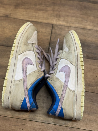 Nike Dunk Low GS 'Khaki Blue Pink' sneakers size 4 Youth