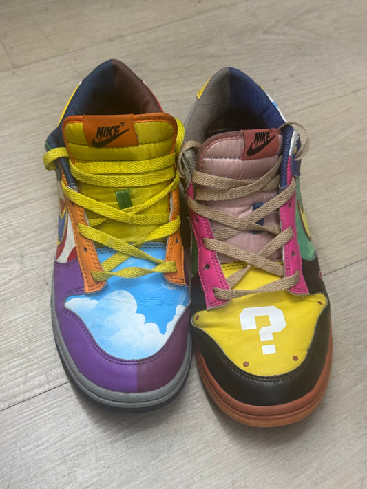 custom Nike Dunk Low sneakers size 10.5