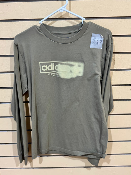 Olive Green Adidas 4.0 Logo long-sleeve t-shirt size XS