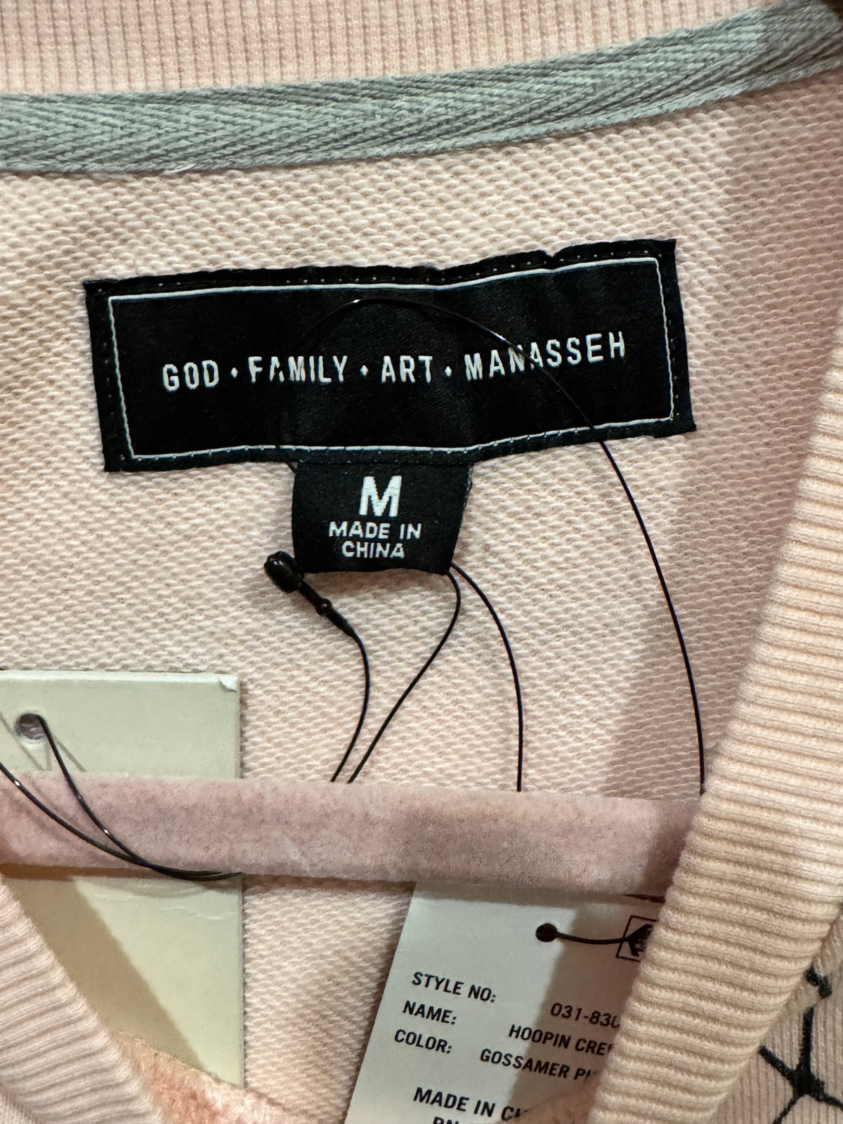 GFA Manasseh "Hoopin Crew" sweatshirt in Gossamer Pink size medium